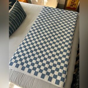 Vintage Ralph Lauren | Blue and White Checkered Quilt | EUC | Full/Queen Size